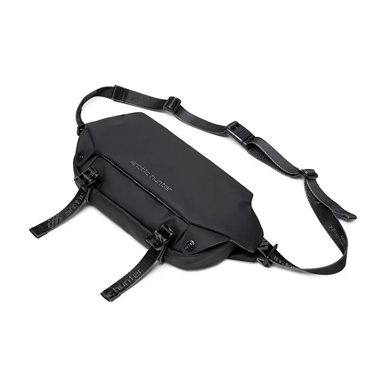 ARCTIC HUNTER Polyurethane Sling Bag Shoulder Bag Crossbody Bag Regular Men's Black-0