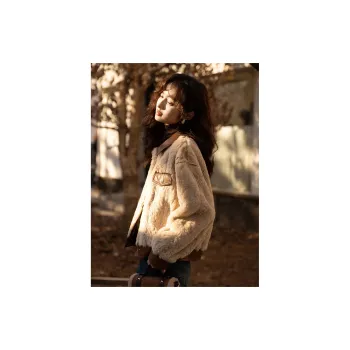 MISHOW Velvet Jackets Women's Cinnamon Milk Tea