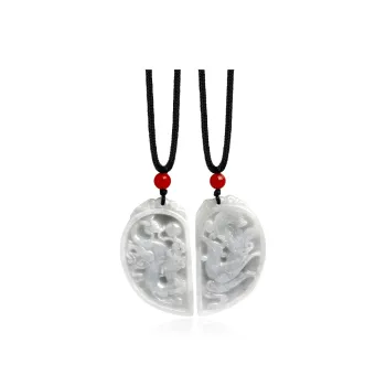 Best Wishes Glutinous Jade Jadeite Necklaces Unisex