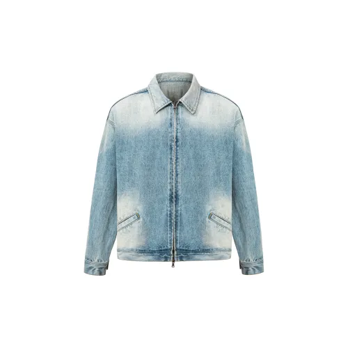 PFR AND Denim Jackets Unisex Distressed Blue