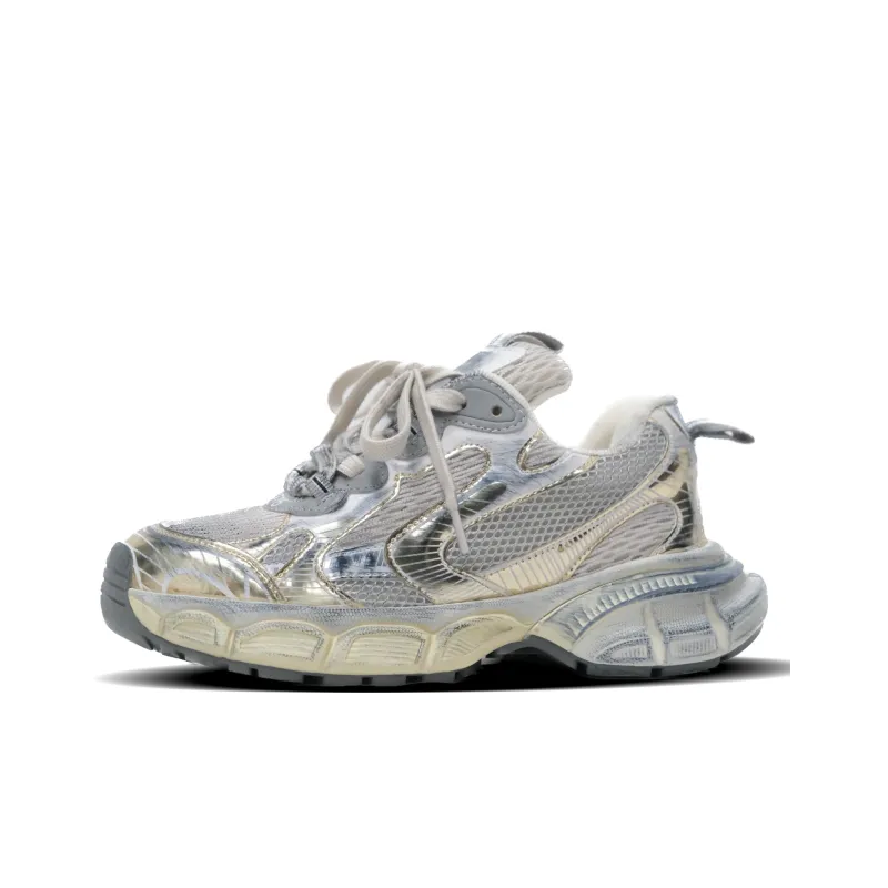 EYGPAP Chunky Sneakers Women's Low-Top Gray-0