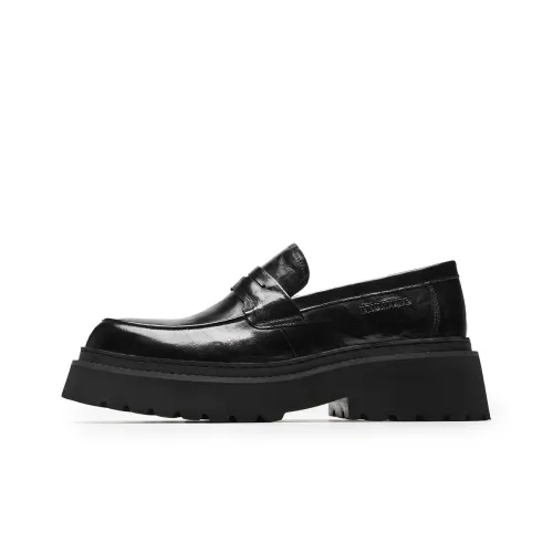 TRUMPPIPE Loafers Men Low-Top Black