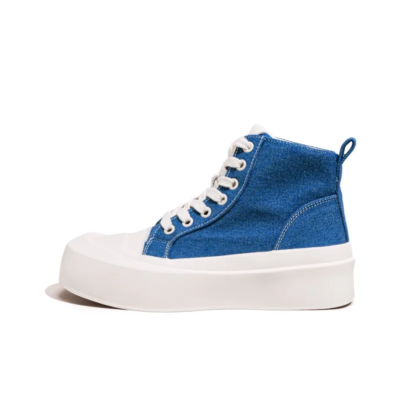 La Chapelle Lightweight Height Increasing High-Top Canvas Shoes Women's-5