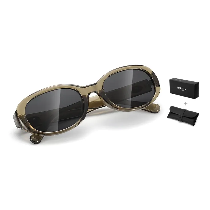BERTHA TR/Memory Plastic Oval Sunglasses Unisex-24