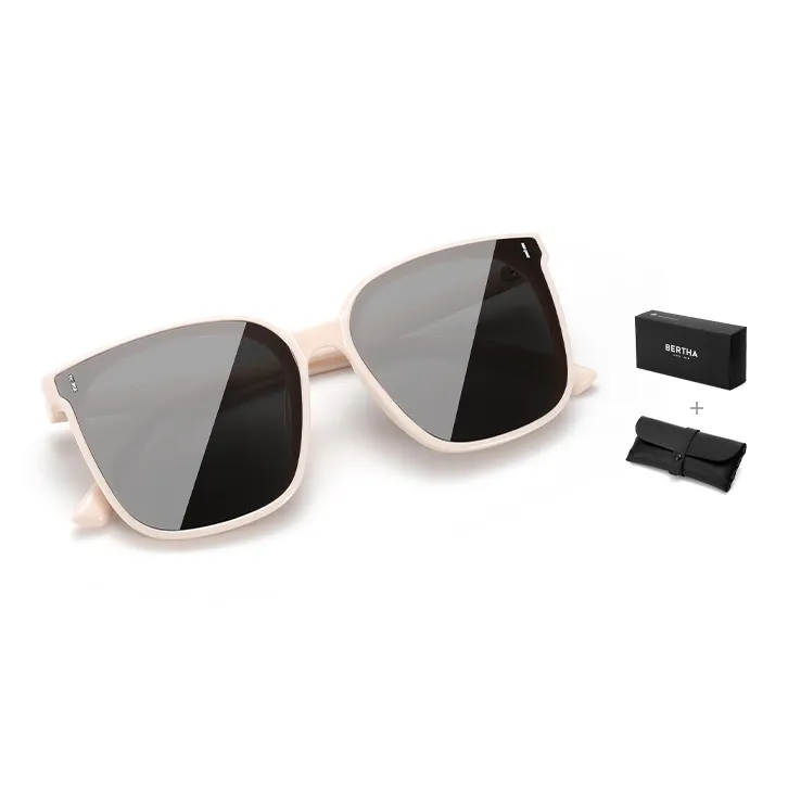 BERTHA Plate Frame Square Sunglasses Unisex-4