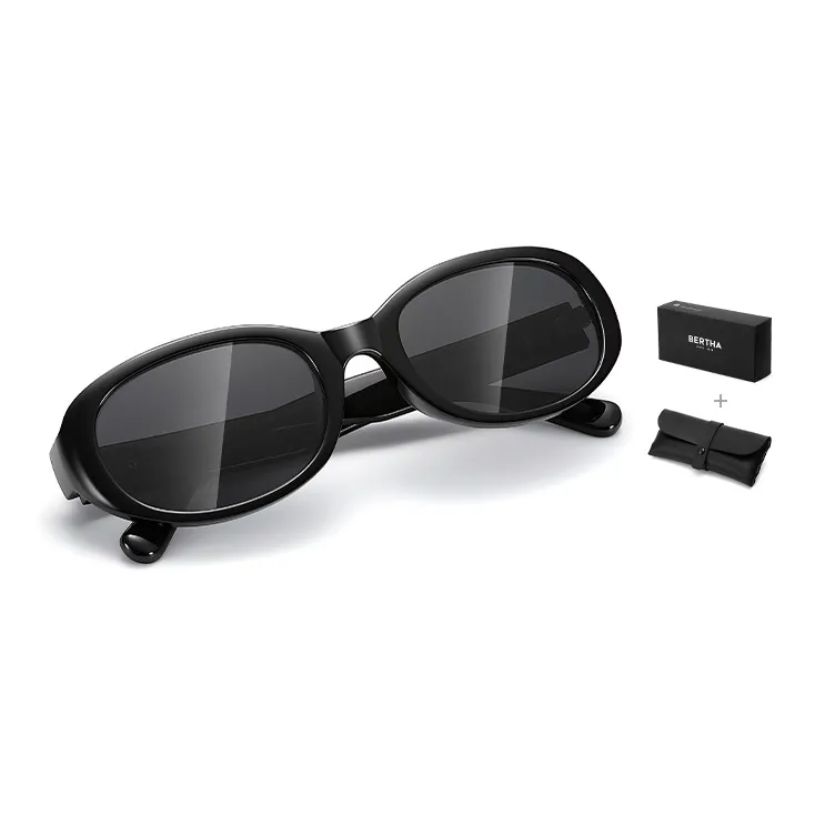 BERTHA TR/Memory Plastic Oval Sunglasses Unisex-4