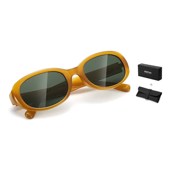 BERTHA TR/Memory Plastic Oval Sunglasses Unisex-19