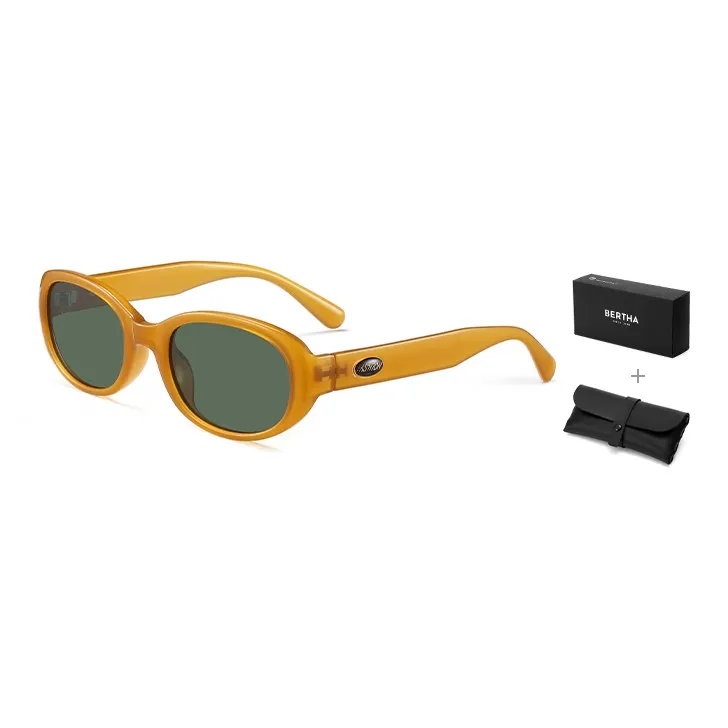 BERTHA TR/Memory Plastic Oval Sunglasses Unisex-16
