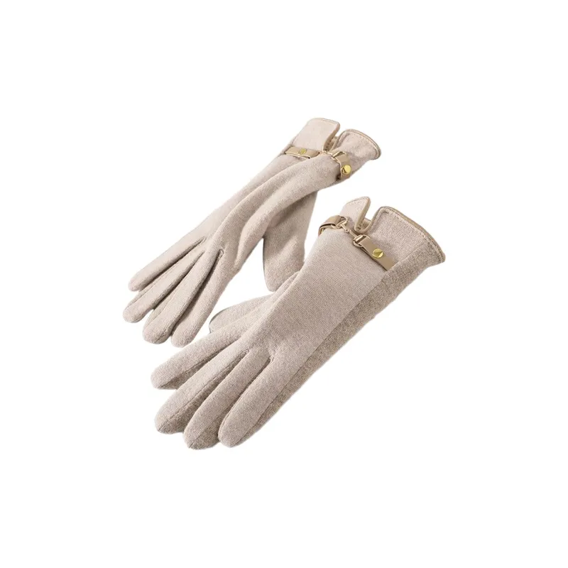 Youyoulan Wool Polyester Knit Gloves Women's-0