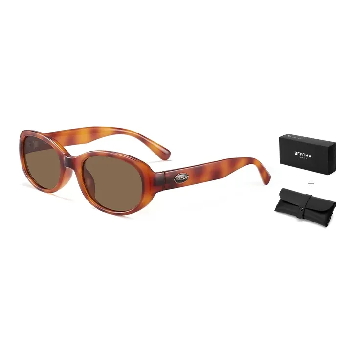 BERTHA TR/Memory Plastic Oval Sunglasses Unisex-11