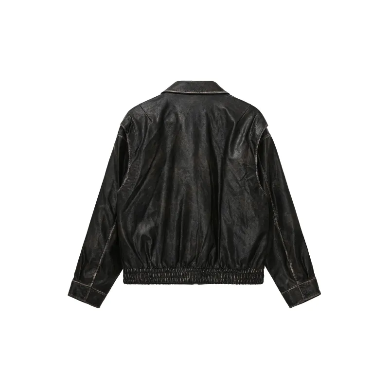 CLIMAX VISION Leather Jacket Coat Unisex Bronze Black-1