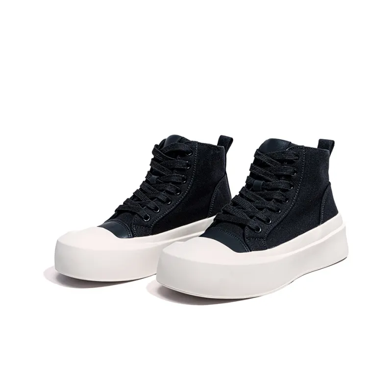 La Chapelle Lightweight Height Increasing High-Top Canvas Shoes Women's-2