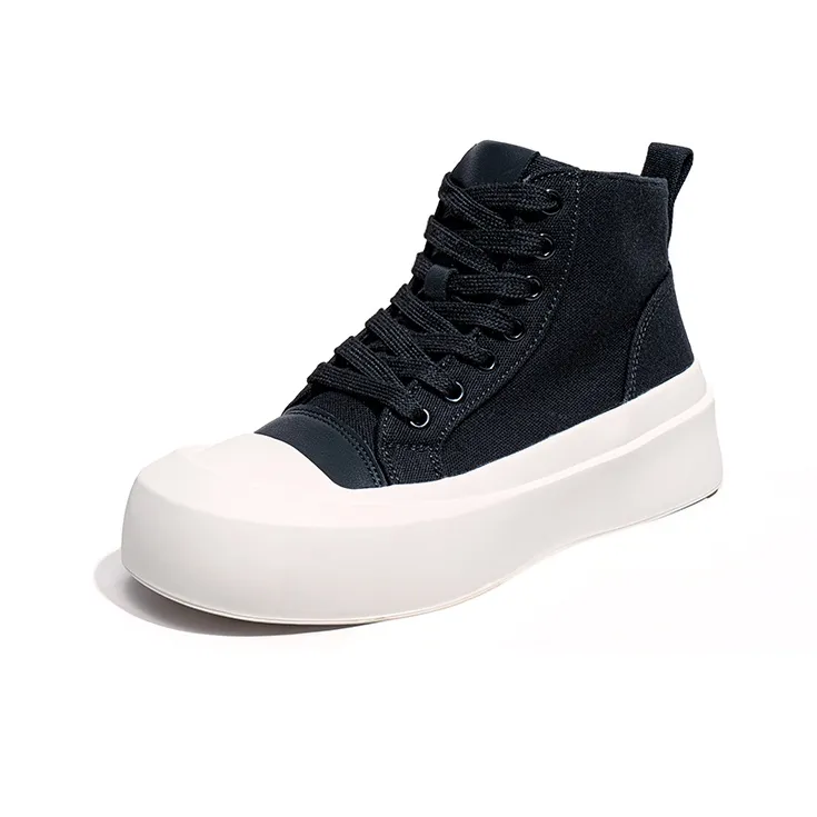 La Chapelle Lightweight Height Increasing High-Top Canvas Shoes Women's-1