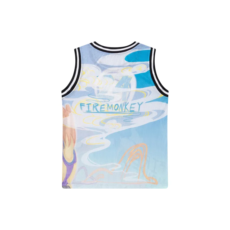 FireMonkey Basketball Jerseys Unisex Blue-1