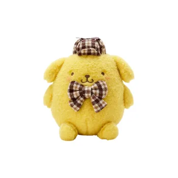 Sanrio Pompompurin Mocha Plaid Collection Dolls Plush Doll 19cm Height