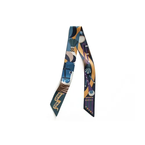 HERMES Silk Scarves Unisex Multicolor