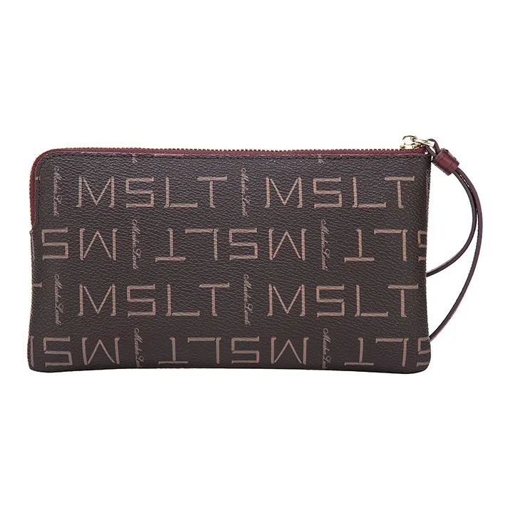 MashaLanti PVC Bonded Microfiber Synthetic Leather Clutch Women's Apricot/Coffee/Burgundy-2