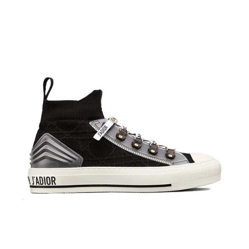 DIOR Walk'n'Dior Platform Shoes Stylish Skateboarding Shoes Women's Black-1