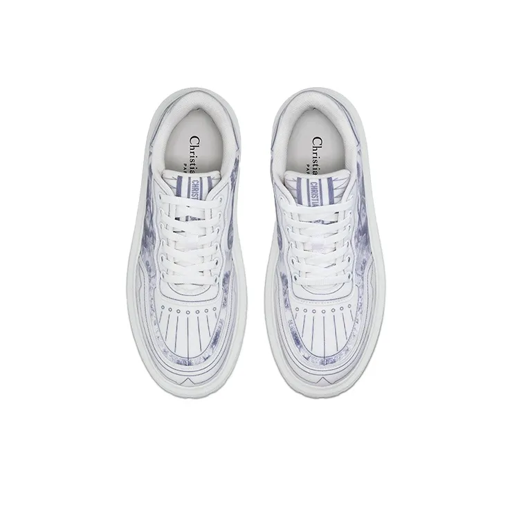DIOR Addict Low Top Stylish Skateboarding Shoes Women's White-4