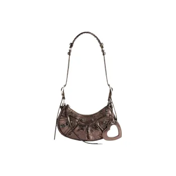 Balenciaga Women's Le Cagole XS Lambskin Shoulder Bag Brown
