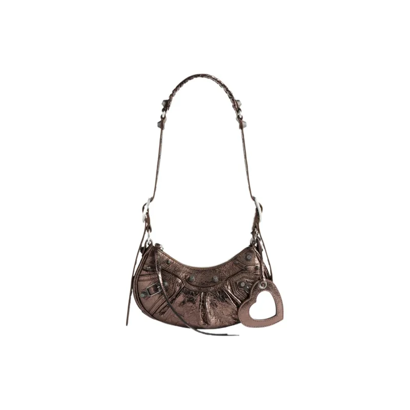 Balenciaga Women's Le Cagole XS Lambskin Shoulder Bag Brown-0