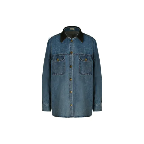 Little pull Shirts Women's Washed Blue