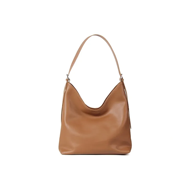 YOCAMU Genuine Leather Tote Bag Shopping Bag Commute Bag Shoulder Bag Large Size Women's Brown-10