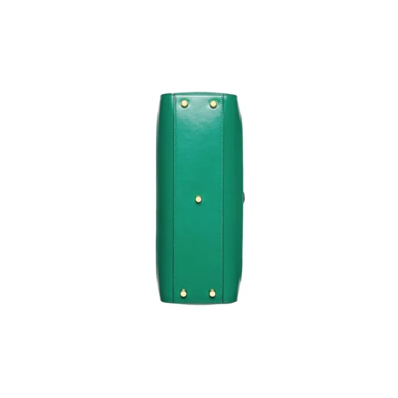 GUCCI Jackie 1961 Leather Tote Handbags Shoulder Bags Medium Size Unisex Verdant Green-5