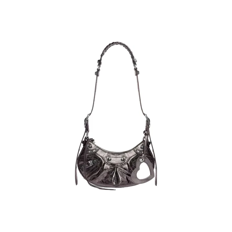 Balenciaga Le Cagole Sheepskin Handbag, Shoulder Bag Mini Women's Dark Gray-0
