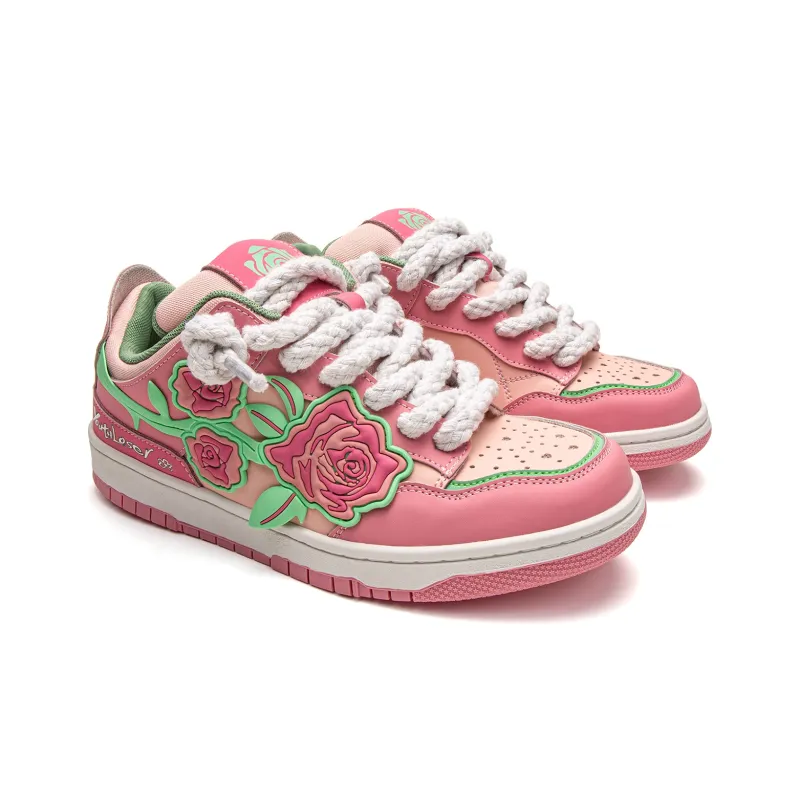 Youthloser Low Top Skateboard Shoes Unisex Pink-2