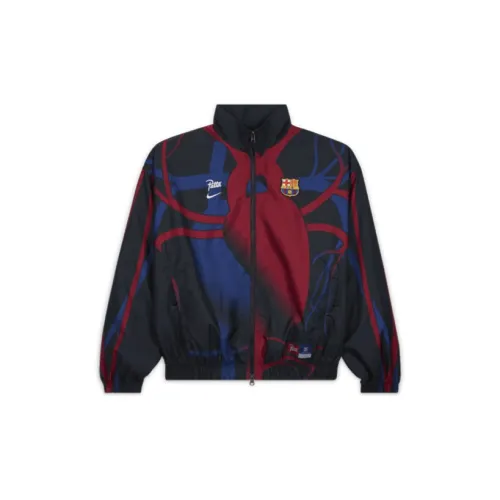 Nike X Patta X Barcelona Co-brand Jackets Men Black/Red Blue