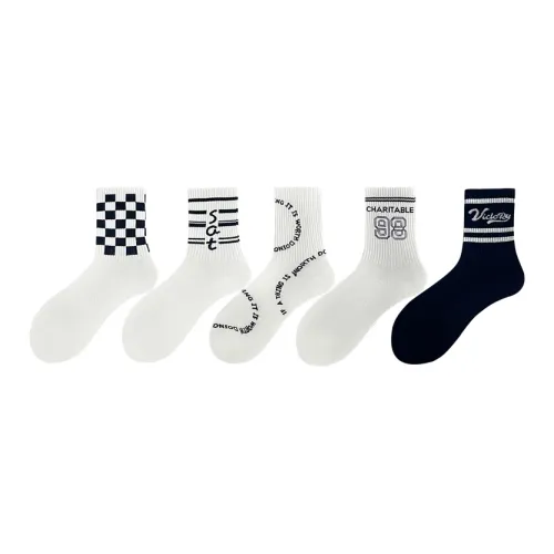 Woven Pear Unisex Mid-Calf Socks