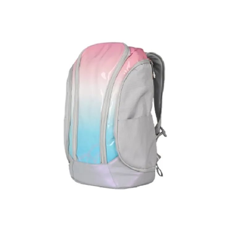 Midian Polyester Basketball Bag Backpack Large Size Unisex Blue Pink-1