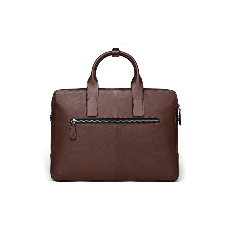 ELLE HOMME Cow Leather Crossbody Bag Regular Unisex Solid Color-10
