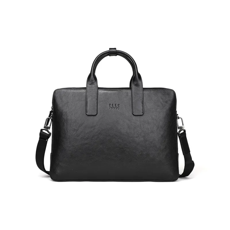 ELLE HOMME Cow Leather Crossbody Bag Regular Unisex Solid Color-0