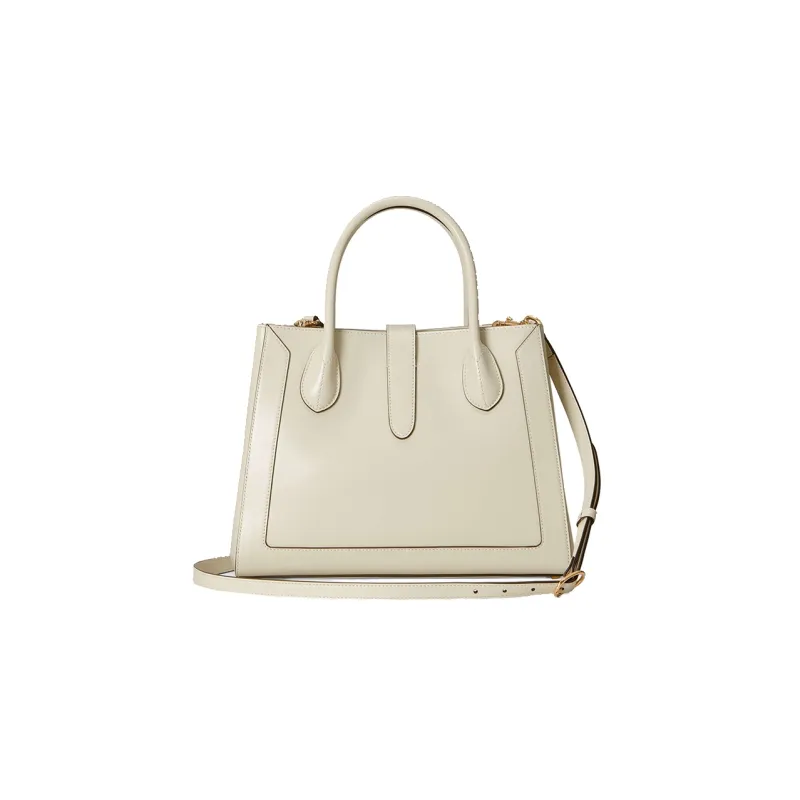 GUCCI Jackie 1961 Leather Tote Handbags Shoulder Bags Medium Size Unisex White-2