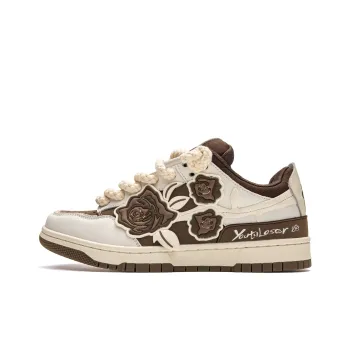 Youthloser Low Top Skateboard Shoes Unisex Beige Brown