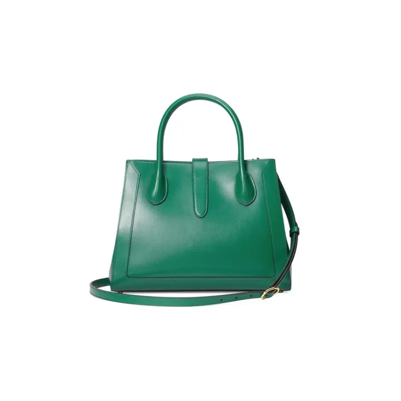 GUCCI Jackie 1961 Leather Tote Handbags Shoulder Bags Medium Size Unisex Verdant Green-6