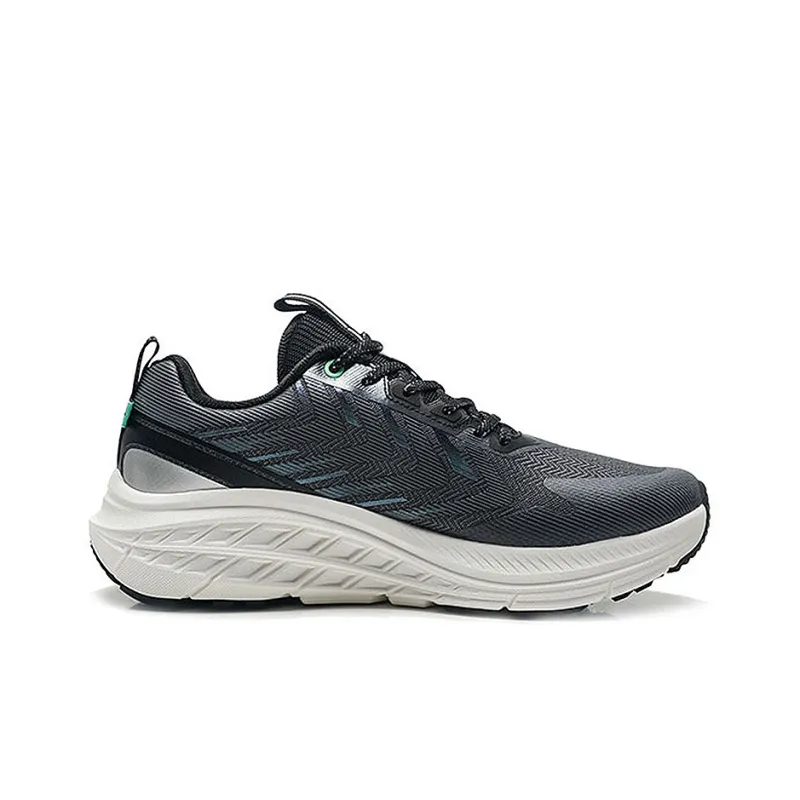 XTEP Kunwu Cushioning Breathable Low Top Running Shoes Men's Gray Black-1