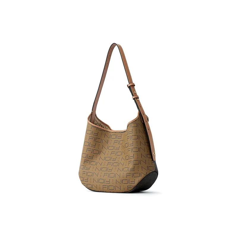 FION Canvas Combo Bag Shoulder Bag Tote Bag Shopping Bag Shoulder Bag Women's Multicolor-3