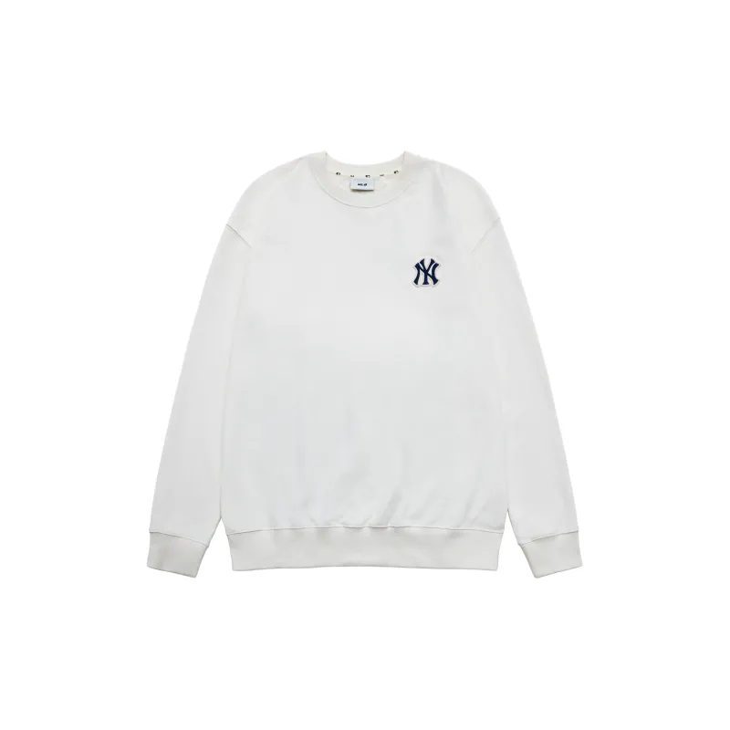 MLB New York Yankees Sweatshirts Unisex Ecru-1
