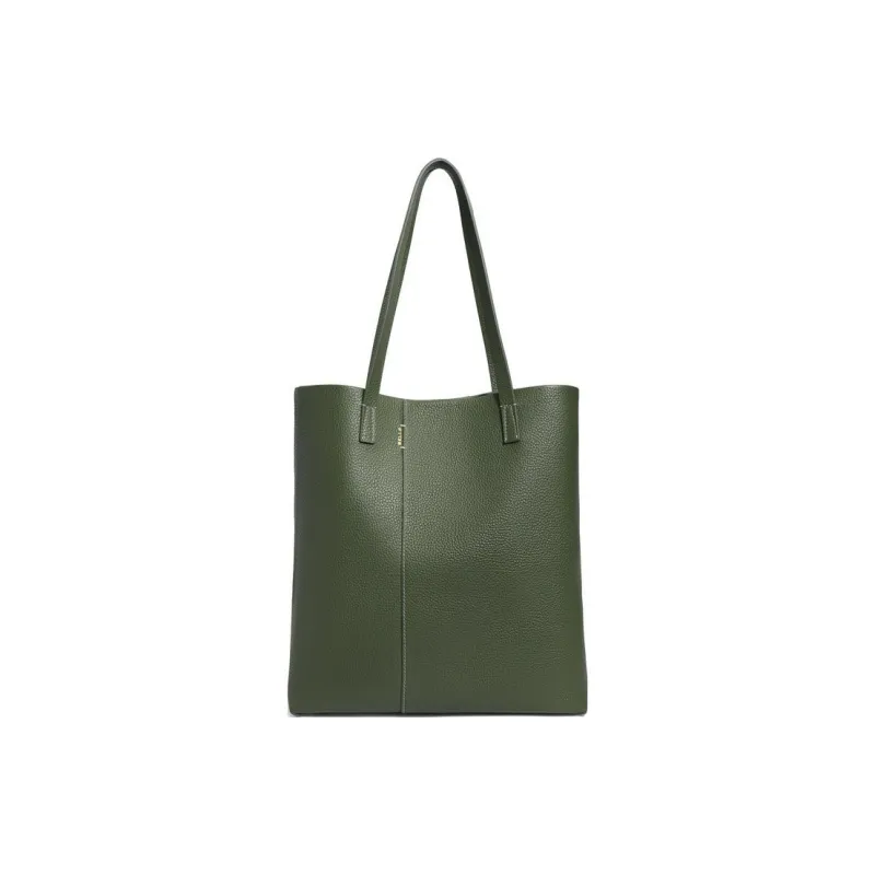 BELLE Grain Cow Leather Twining Bag 12 Pack, Tote Bag, Shopping Bag, Handbag, Shoulder Bag Women's Brown/Gray/Green-12
