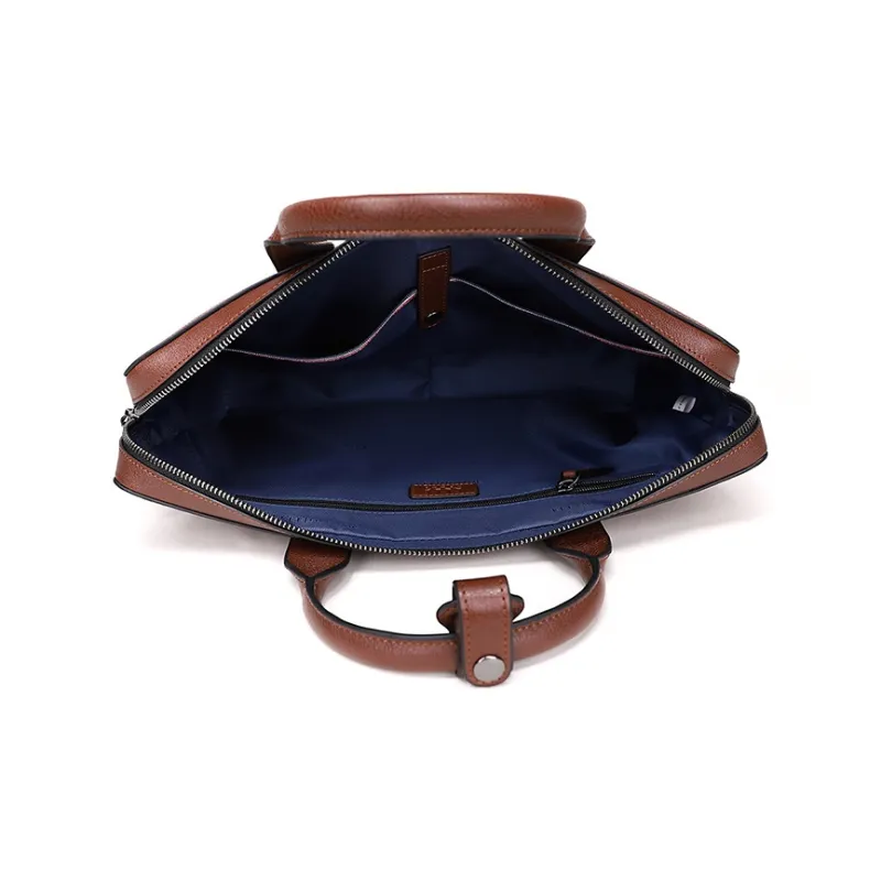 ELLE HOMME Cow Leather Crossbody Bag Regular Unisex Solid Color-13