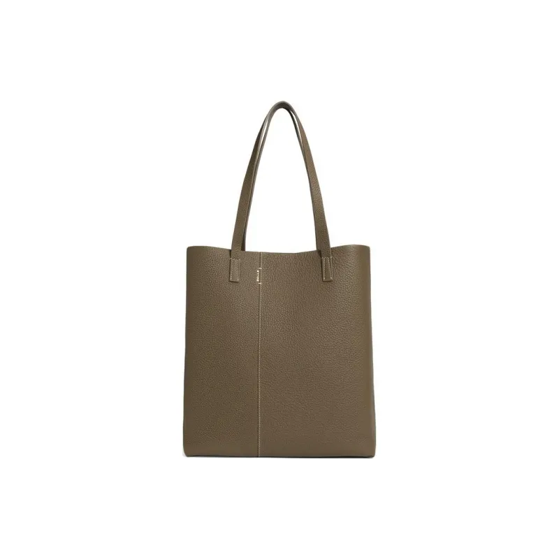 BELLE Grain Cow Leather Twining Bag 12 Pack, Tote Bag, Shopping Bag, Handbag, Shoulder Bag Women's Brown/Gray/Green-6