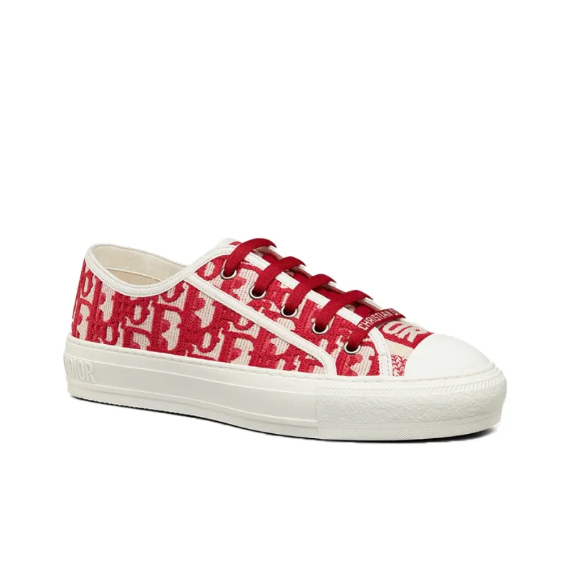 DIOR Walk'n'DIOR Oblique Red Canvas Women's-2