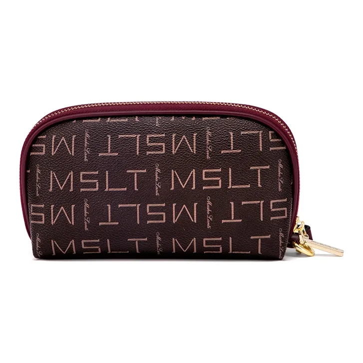 MashaLanti PVC And Microfiber Synthetic Leather Clutch Women's Burgundy-3