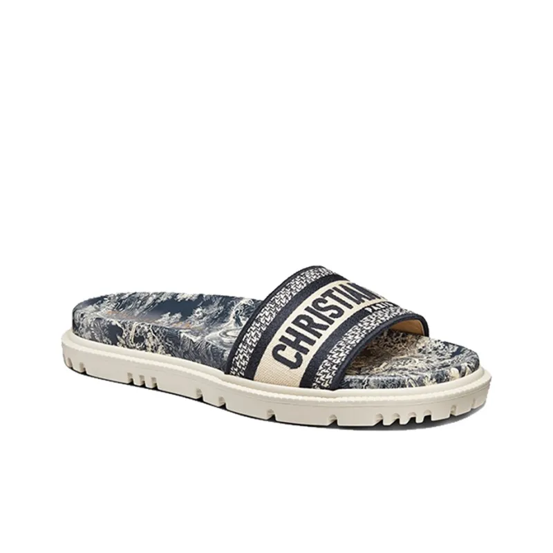 DIOR Dway Slides Deep Blue Women's-2