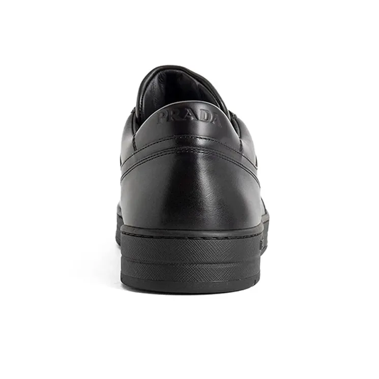 PRADA Wear Resistant Low Top Skateboard Shoes Men's Black-4