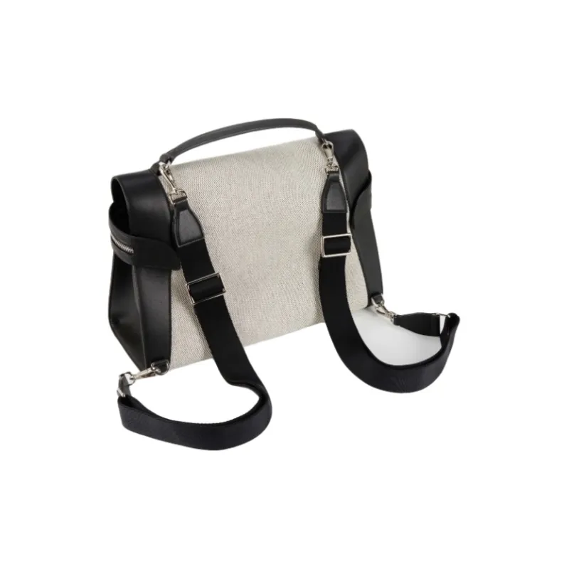 SUSEN Cow Leather Small Square Bag Portable Crossbody Bag Shoulder Bag Large Size Unisex Gray-4