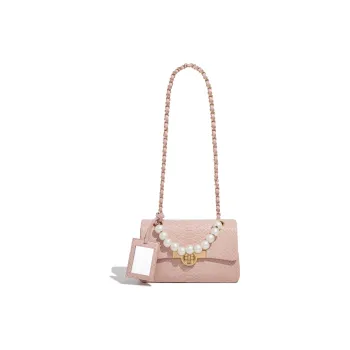 Miss Kung Sheepskin Shoulder Bag Crossbody Bag Medium Size Women's Pink